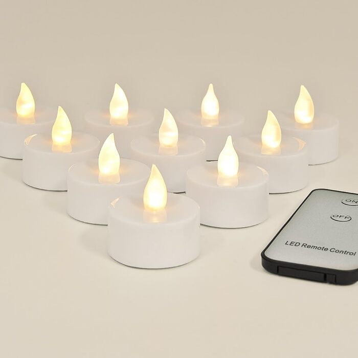 LED свічки Monzana, 30 шт., електричні, з пультом, 3,7 см, тепле біле світло, реалістичне мерехтіння, батарейки в комплекті, фламелесні, тривалий час роботи