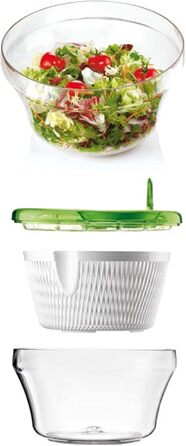 Сушарка для салату Guzzini Kitchen Active Design, 28x18 см, сіра