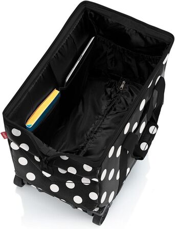 Reisenthel Allrounder Trolley на колесах Frame Dots White – універсальна дорожня сумка з 2-ступеневою телескопічною ручкою, для подорожей, роботи та відпочинку