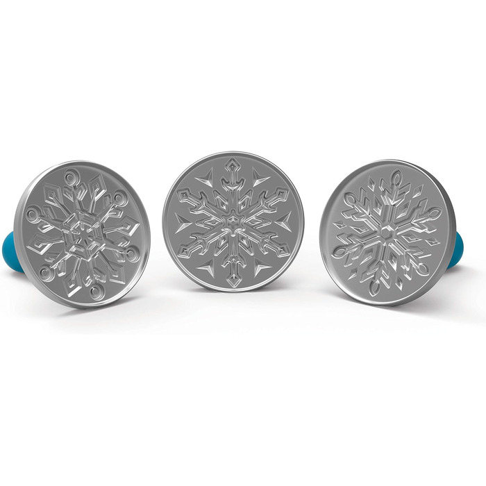 Кондитерські штампи Nordic Ware Disney Frozen 2, набір 3 шт., сріблясті з блакитними ручками, для печива зі сніжинкою