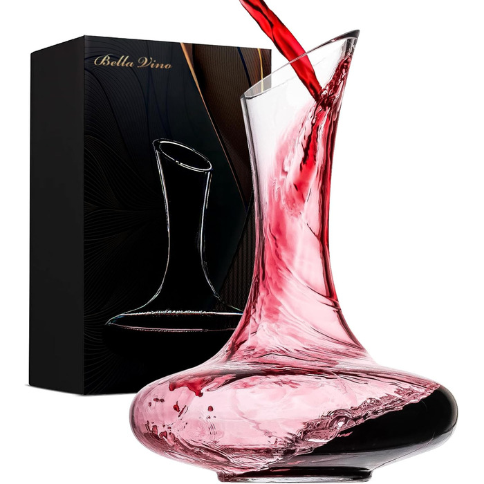 Декантер для вина Bella Vino, скло, 1200 мл, прозорий, 1800 мл