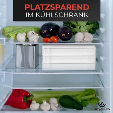 Контейнер для бродіння тіста Pizzaballenbox 30x40x8 см, харчовий пластик, з кришкою, білий – для піци, закваски та дріжджового тіста