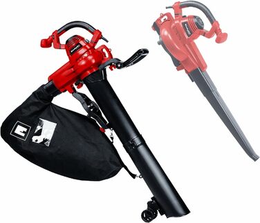 Електричний садовий пилосос Einhell GC-EL 3000 E, 3000 Вт, 45 л, з мішком, на колесах, функція всмоктування та обдуву, регульована ручка, 300 км/год, 840 м³/год