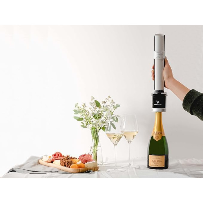 Система збереження ігристих вин Coravin для шампанського та інших ігристих вин, з CO2 капсулами, зберігає вино до 4 тижнів