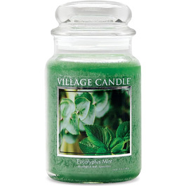 Ароматична свічка Village Candle Евкаліпт-М'ята у склі, 737 г, зелена