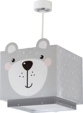 Підвісна дитяча лампа Little Teddy Bär, сіра, для дитячої кімнати, E27