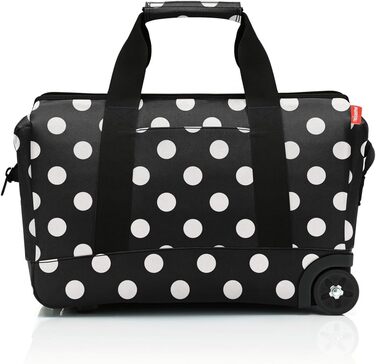 Reisenthel Allrounder Trolley на колесах Frame Dots White – універсальна дорожня сумка з 2-ступеневою телескопічною ручкою, для подорожей, роботи та відпочинку