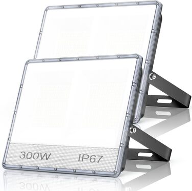 LED прожектор для вулиці YIQIBRO 50 Вт, 2 шт., 5000 Лм, 7000K, IP67, холодне світло для саду, гаража, тераси