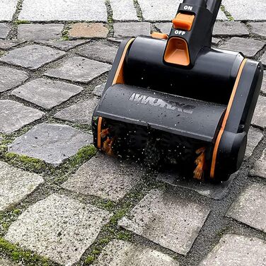 Акумуляторна мультищітка WORX WG441E.9 20В для очищення каменю та дерева, видалення бур'янів, з водяним підключенням, сумісна з PowerShare, без акумулятора та зарядного, сталева щітка для швів тротуару
