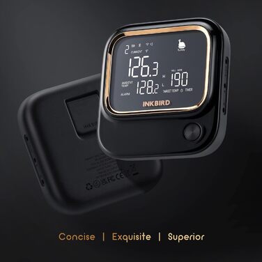 Гриль-термометр Inkbird IBT-26S з Bluetooth 5.1 і Wi-Fi, 4 датчики температури, магнітне кріплення, USB-зарядка, для кухні, духовки, гриля, BBQ, коптильні