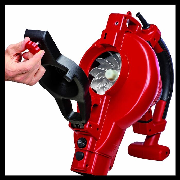 Електричний садовий пилосос Einhell GC-EL 3000 E, 3000 Вт, 45 л, з мішком, на колесах, функція всмоктування та обдуву, регульована ручка, 300 км/год, 840 м³/год