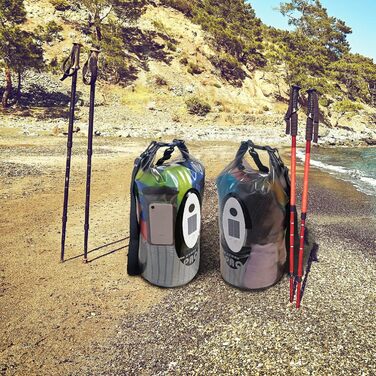 Водонепроникний рюкзак-мішок Dry Bag 20 л із Bluetooth-колонкою для каякінгу, туризму, човна, рафтингу