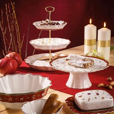 Villeroy & Boch Toy's Delight Етажерка 3-ярусна 250 мл, різнокольорова, новорічна, преміум порцеляна, святковий посуд для декору та сервірування