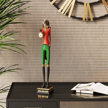 Настільний годинник Kare Design Gentleman Dog, багатоколірний, фігурка собаки, 65x13x11 см