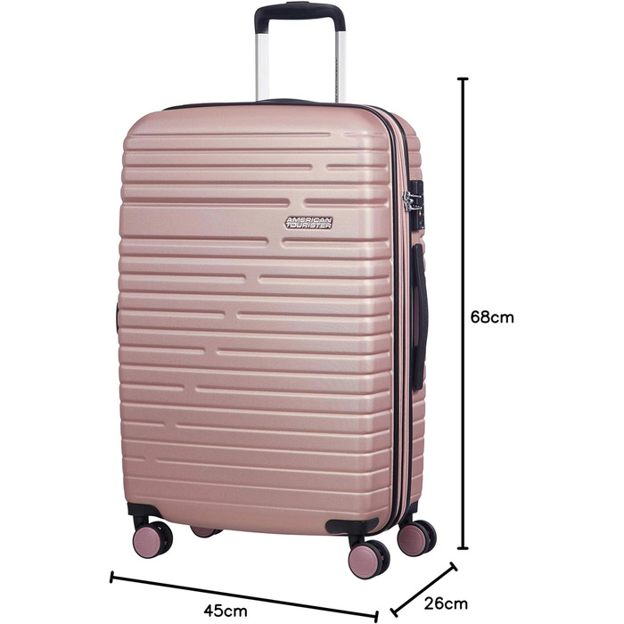 Валіза American Tourister Aero Racer Spinner 68 см, розширювана, 75.5 л, рожевий, легка, на 4 колесах