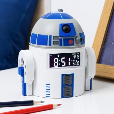 Будильник R2D2 Star Wars з USB, офіційний мерч, звуки R2D2, декор для фанатів