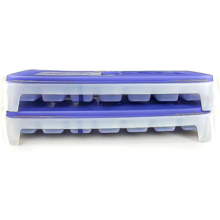 Контейнери для заморожування Tupperware з кришкою, набір 2 шт., лотки для льоду, фіолетовий і синій, P 20006