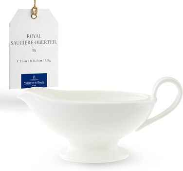 Villeroy & Boch Royal соусник з ручкою білий, порцеляновий, преміум, для соусів і дипів, можна мити в посудомийній машині