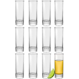 Набір скляних шотів 12 шт, 5cl, міцне дно, для вечірок, можна мити в посудомийній машині
