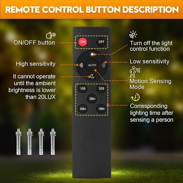 LED прожектори з датчиком руху та пультом, 150Вт, 6500K, IP66, для вулиці, двору, саду, гаража, 2 шт.