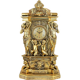 Класичний камінний годинник Design Toscano Chateau Chambord, полімер, золоте покриття, 51 см