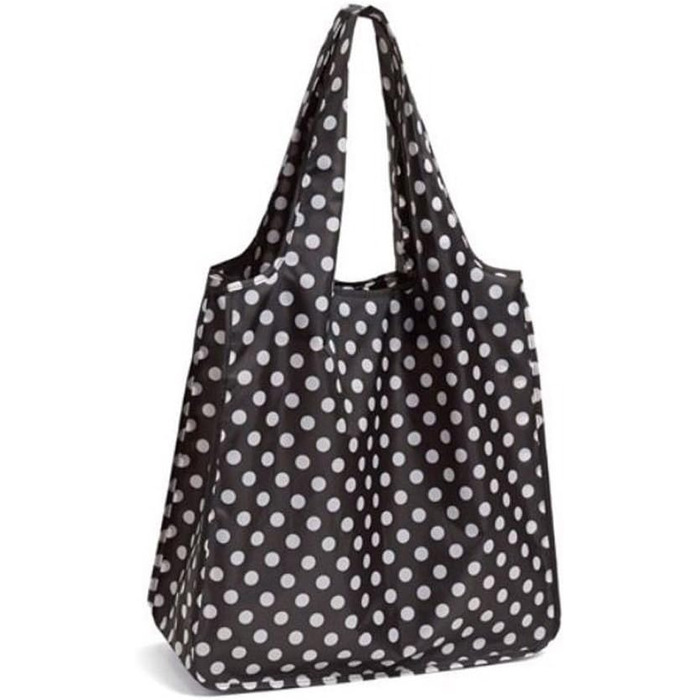 Жіноча багаторазова сумка для покупок Kate Spade New York з написом Get Carried Away, чорні точки