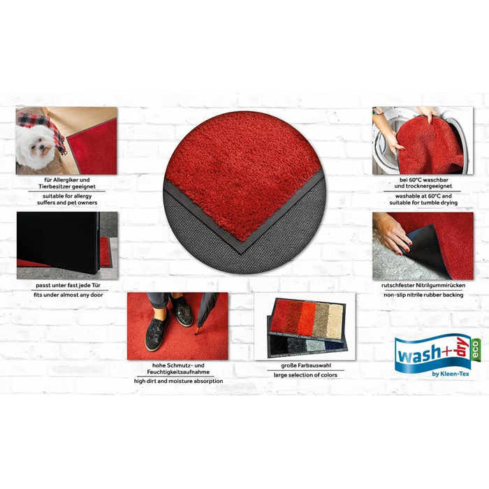 Килимок для підлоги Wash+Dry Smokey Mount, поліамід, сірий, 120x35 см