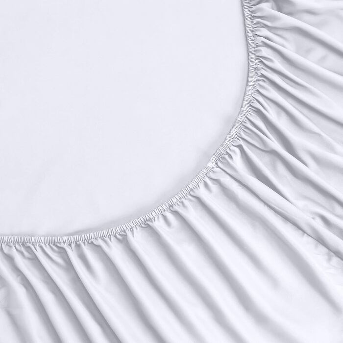Комплект з 6 натяжних простирадл Utopia Bedding 180x200 см, білі, мікрофібра, глибока кишеня 35 см