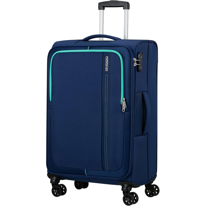 Валіза American Tourister Sea Seeker Spinner XL 80 см 92,5 л синя (Combat Navy), дорожня валіза на колесах