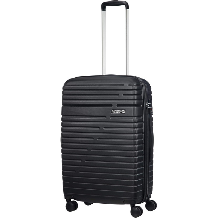 Валіза American Tourister Aero Racer Spinner 68 см, розширювана, 75,5 л, чорна