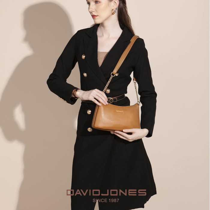 David Jones жіноча мала крос-боді сумка з екошкіри рожевого кольору, з ланцюжком, багатосекційна, вечірня та повсякденна, для телефону