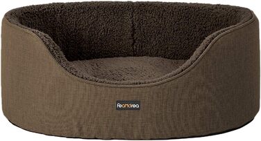 Ліжко для собак Feandrea з двосторонньою подушкою, 73x60x27 см, коричневе