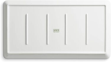 Порцелянова сервірувальна тарілка Weber 40x22 см, міцний і стійкий до подряпин твердий фарфор, для вуличного використання, посилене дно, можна мити в посудомийці, біла
