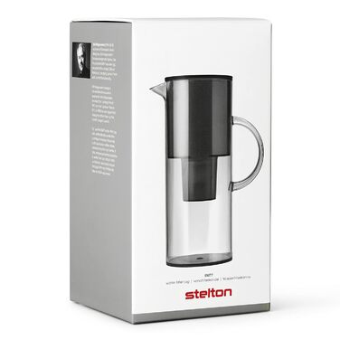 Фільтр-глечик Stelton EM77, 2 л, сумісний з Brita, пластиковий, для очищення води, зменшує хлор та накип, сучасний дизайн, тонований