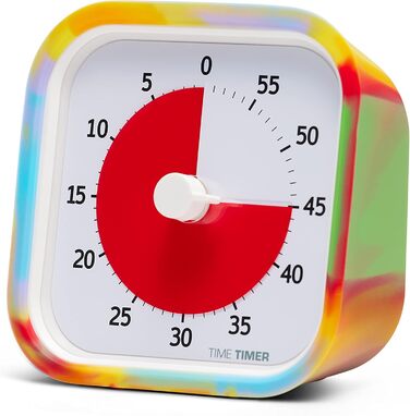 Візуальний таймер Time Timer MOD Tie Dye, спеціальна серія, для навчання дітей, офісу, вчителів, домашнього кабінету, зустрічей, із безшумною роботою