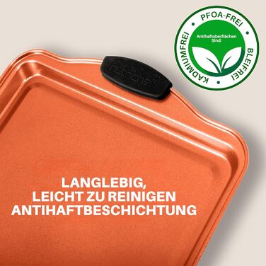 Набір з 5 антипригарних дека NutriChef для духовки, стійкі до подряпин і миття в посудомийній машині, для випічки хліба, печива та тортів, компактно складаються