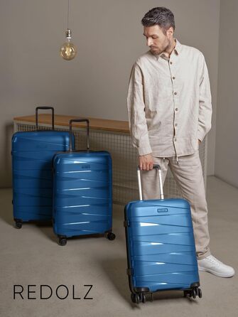 Жорсткий кабінний чемодан-тролей 40x20x55 см з поліпропілену, 4 колеса, TSA-замок, легкий, для ручної поклажі