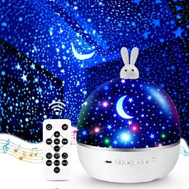Дитячий нічник-проектор зоряного неба з Bluetooth, 15 фільмів, LED нічна лампа для дитячої кімнати, проектор зоряного неба, декор для дітей та немовлят