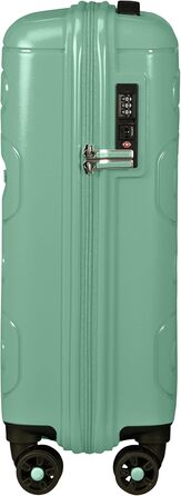 Валіза American Tourister Sunside Spinner 55 см, 35 л, чорна/зелена, легка дорожня валіза на 4 колесах