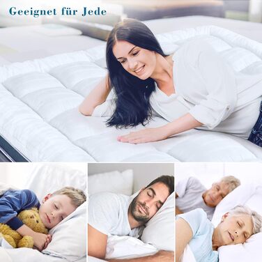 Преміум наматрацник Threads For Bed 140x190 см, м’який стьобаний топер із 100% бавовни для захисту та підтримки матраца