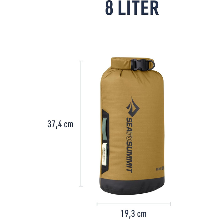 Герметична сумка Sea to Summit Big River Dry Bag для водних видів спорту, водонепроникна, міцна, з ручками, кріпленням і D-кільцем, роликовий клапан