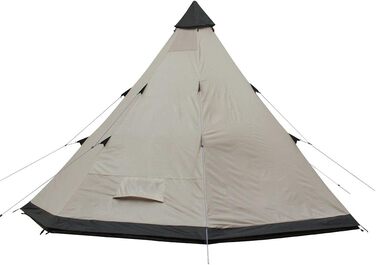 Намет your GEAR Lido Tipi для 3-4 осіб, кемпінговий, з пришитою підлогою, захистом від комах, стоячою висотою, пірамідальний, UV 50+ захист, водостійкість 5000 мм
