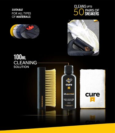 Набір для чищення кросівок Crep Protect Box-Pack преміум: 6 серветок, 2 капсули, гумка, розчин 100 мл, мікрофібра, щітка