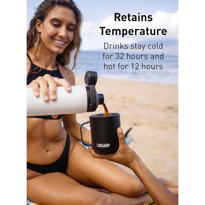 Термос пляшка Camelbak Chute Mag, вакуумна, нержавіюча сталь, чорна, 708,7 г