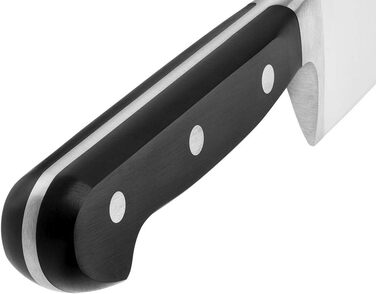 Кухонний ніж ZWILLING Professional S, 20 см, нержавіюча сталь, широкий клинок, пластиковa ручка з заклепками, чорний, Німеччина