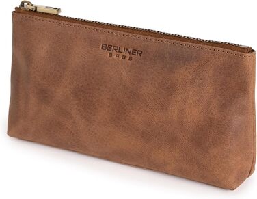 Косметичка Berliner Bags Anna з натуральної шкіри, маленька, колір Camel, для жінок і дівчат