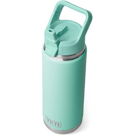 Термос пляшка YETI Rambler C з трубочкою, вакуумна нержавіюча сталева фляга 769 мл (Seafoam)