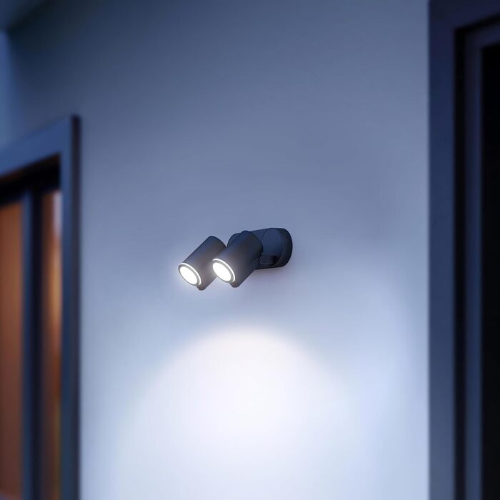 Смарт LED прожектор Steinel Spot DUO SC Connect для вулиці з датчиком руху, димований, керування через додаток, 7 Вт, 3000K, антрацит