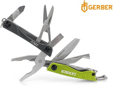 Мультитул Gerber Dime 12 в 1, кишеньковий, чорний, 1014030 (зелений, EU)