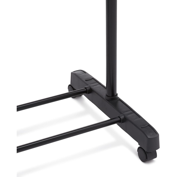 Шафа для одягу Amazon Basics з двома полицями, біла, хром, 91.5-145x42x134-161 см